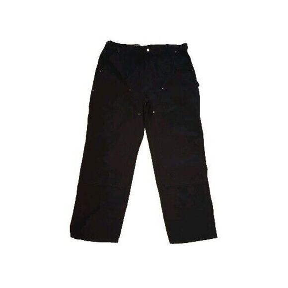 VTG Carhartt B01-BLK Double Knee Pant Mens 40x32 Black Duck Work Carpenter - Picture 7 of 12